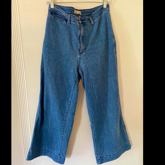 Madewell Denim - Madewell High Waisted Wide Leg Crop Jean